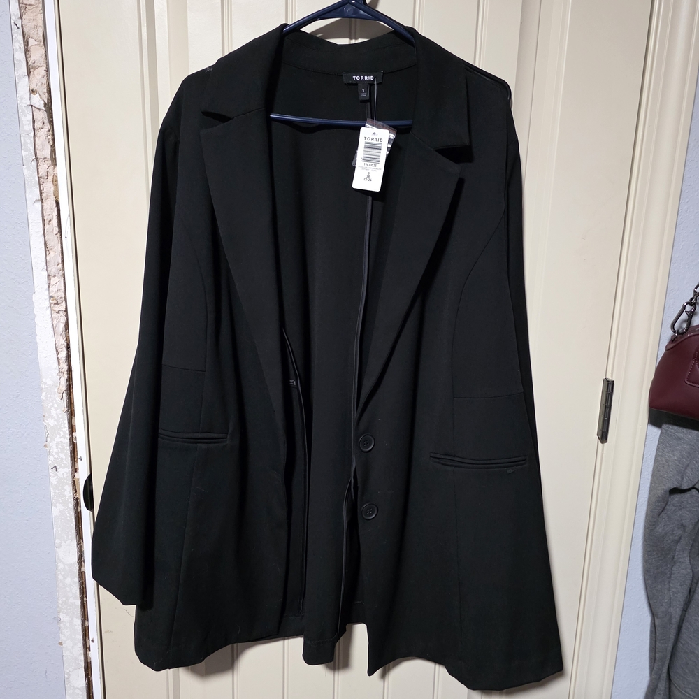 torrid Black Relaxed Fit Long Blazer